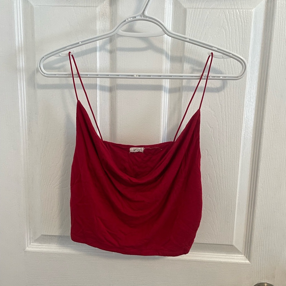 Garage Red Cowl Neck Cami